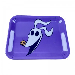 Wholesale Custom Day Of The Dead Plastic Tableware Square Melamine Dinnerware Halloween Party Plates