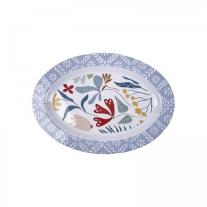 Factory custom good quality beautiful dinner plates melamine dinner plate custom flower pattern design