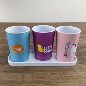 Tazza da caffè con design unicorno in plastica personalizzata in melamina per bambini