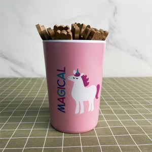 Tazza da caffè con design unicorno in plastica personalizzata in melamina per bambini