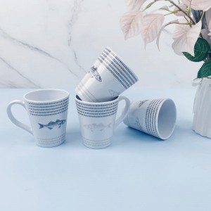 Factory Direct Sales Dishwasher safe cup cafe 10oz melamine nordic coffee mug set with handle