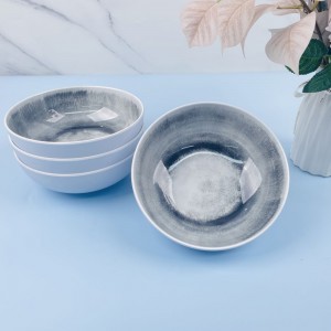 Luxury 6 7 8 9 Inch Customized Design Plastic Mixing Bowls Wholesale Swirl Tableware Melamine Salad Bowls