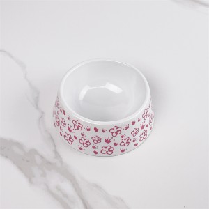 Eco-Friendly perfect plastic dish cute melamine travel pet dog food bowl for Dog Puppy Cat Kitten