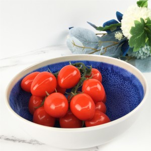 Melamine Plastic Custom Kiln Shandura Pateni yeBlue Round Soup Bowl